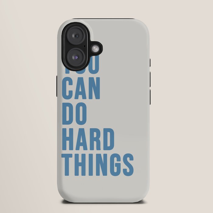 You Can Do Hard Things Cream & Blue iPhone Case Gallery Image 9