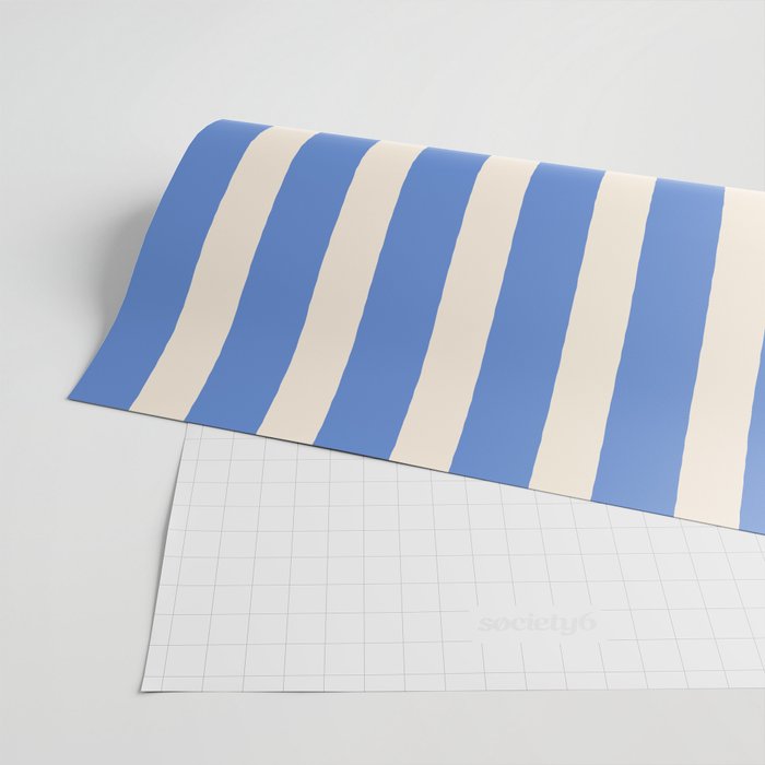 Simple Stripes Pattern - Blue Wrapping Paper Gallery Image 2