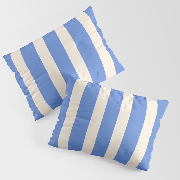 Simple Stripes Pattern - Blue Pillow Sham Gallery Image 1