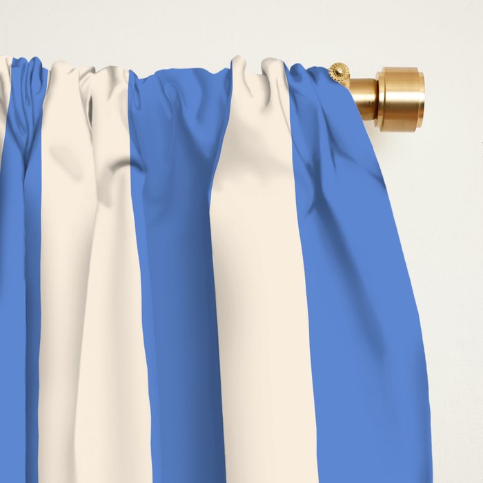 Simple Stripes Pattern - Blue Window Curtain Gallery Image 2