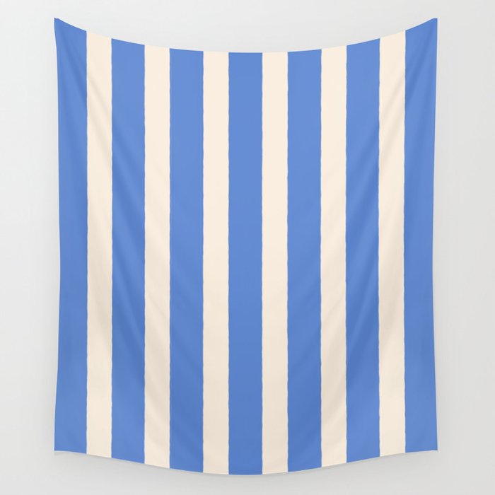 Simple Stripes Pattern - Blue Wall Tapestry Gallery Image 1