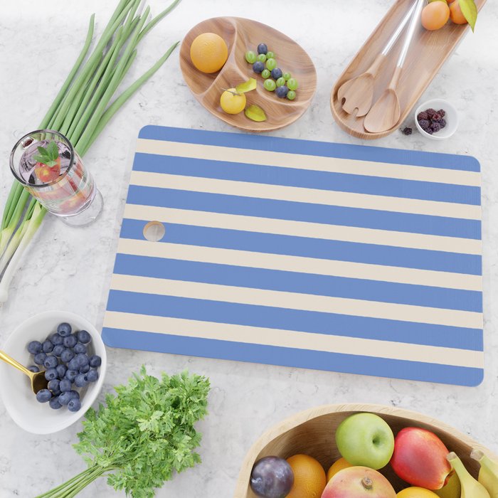 Simple Stripes Pattern - Blue Cutting Board Gallery Image 2