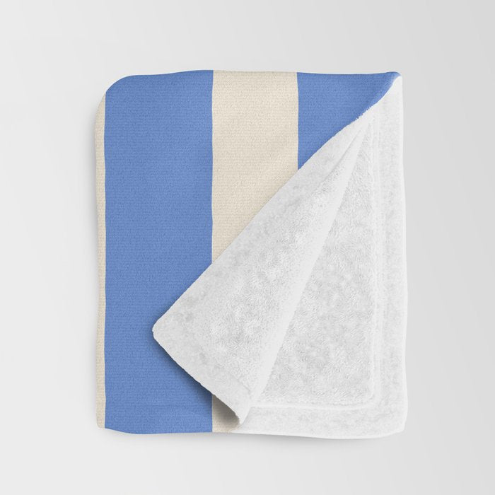 Simple Stripes Pattern - Blue Throw Blanket Gallery Image 3