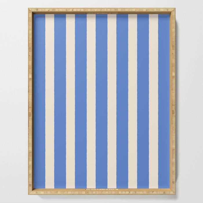 Simple Stripes Pattern - Blue Serving Tray Gallery Image 1