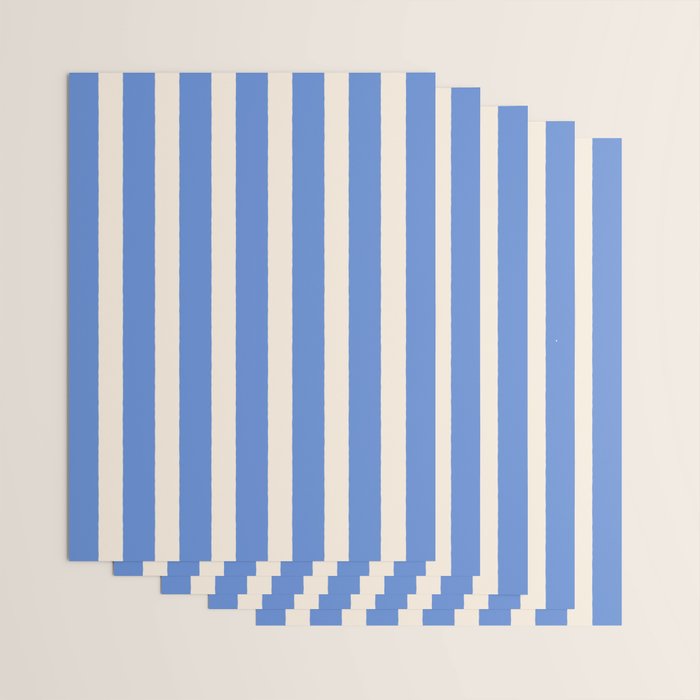 Simple Stripes Pattern - Blue Wrapping Paper Gallery Image 3
