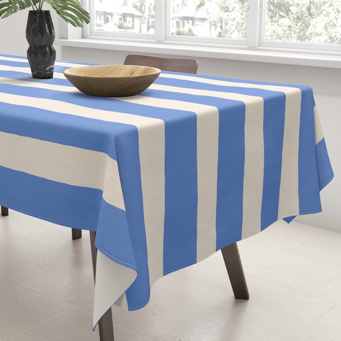 Simple Stripes Pattern - Blue Tablecloth Gallery Image 3