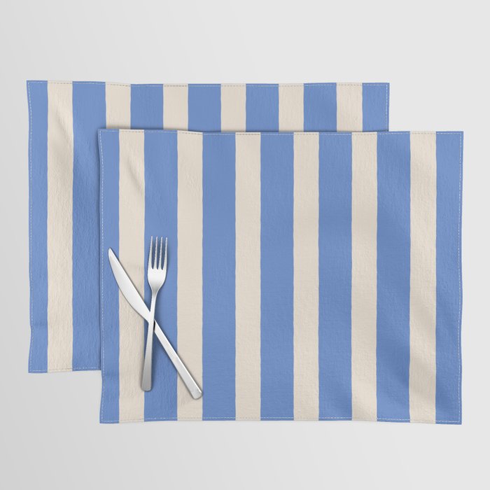 Simple Stripes Pattern - Blue Placemat Gallery Image 1