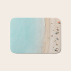 Beach Print, Aerial Beach Umbrellas, Pastel Bondi Beach, Aerial Photography, Ocean Waves, Waves Print, Sea Print Bath Mat Gallery Image 1