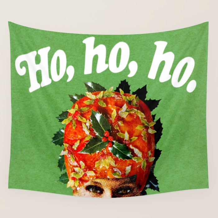 Holly Jolly Ham Head Wall Tapestry Gallery Image 4
