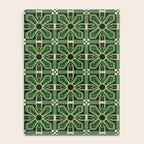 Art Deco Floral Tiles in Emerald Green and Faux Gold Notebook Gallery Image 4