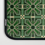 Art Deco Floral Tiles in Emerald Green and Faux Gold Laptop Sleeve Gallery Image 3