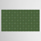 Art Deco Floral Tiles in Emerald Green and Faux Gold Tablecloth Gallery Image 2
