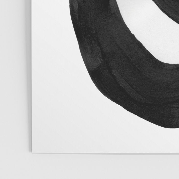 Black & White Minimalist Ink Tribal Mid Century Pattern Dark Painting Pattern Poster Gallery Image 3