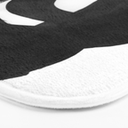 Black & White Minimalist Ink Tribal Mid Century Pattern Dark Painting Pattern Bath Mat Gallery Image 3