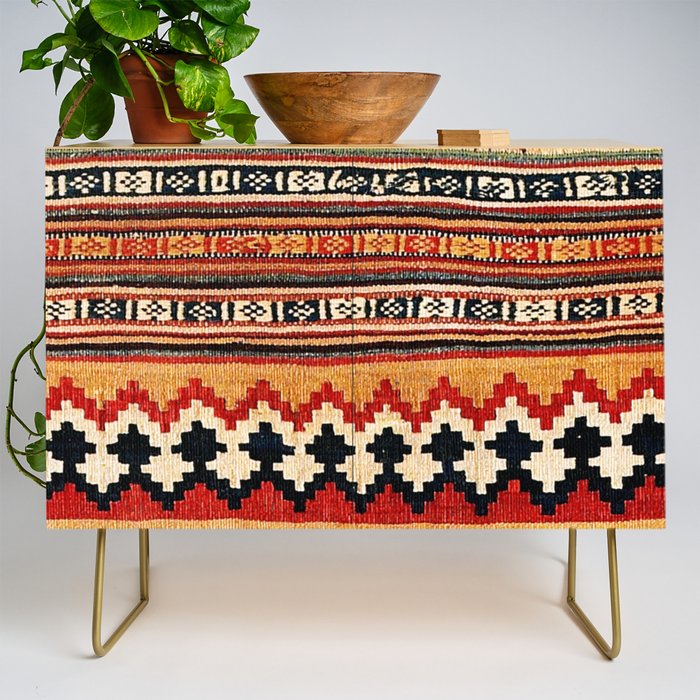 Qashqaâi Fars Southwest Persian Kilim Print Credenza Gallery Image 1