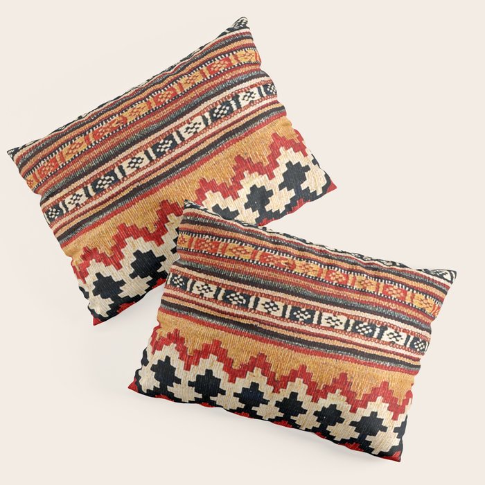 Qashqaâi Fars Southwest Persian Kilim Print Pillow Sham Gallery Image 3