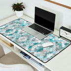 Mermaid Aqua and Grey Desk Mat Gallery Image 2