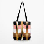 Mid Century Modern Liquid Watercolor Abstract / Faux Gold, Blush Pink, Brown, Black, White / V1 Tote Bag Gallery Image 2