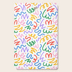 Colorful fun line doodle art pattern Cutting Board Gallery Image 1