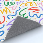 Colorful fun line doodle art pattern Rug Gallery Image 4