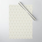Linocut Palm Leaves . Neutral Wrapping Paper Gallery Image 1