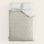 Linocut Palm Leaves . Neutral Duvet Cover Gallery Image 6