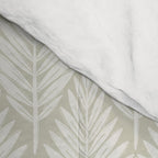 Linocut Palm Leaves . Neutral Comforter Gallery Image 4