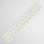 Linocut Palm Leaves . Neutral Table Runner Gallery Image 3