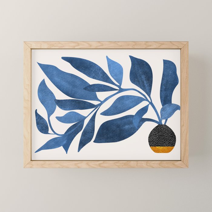 Indigo Ivy Houseplant Painting Mini Art Print Gallery Image 1