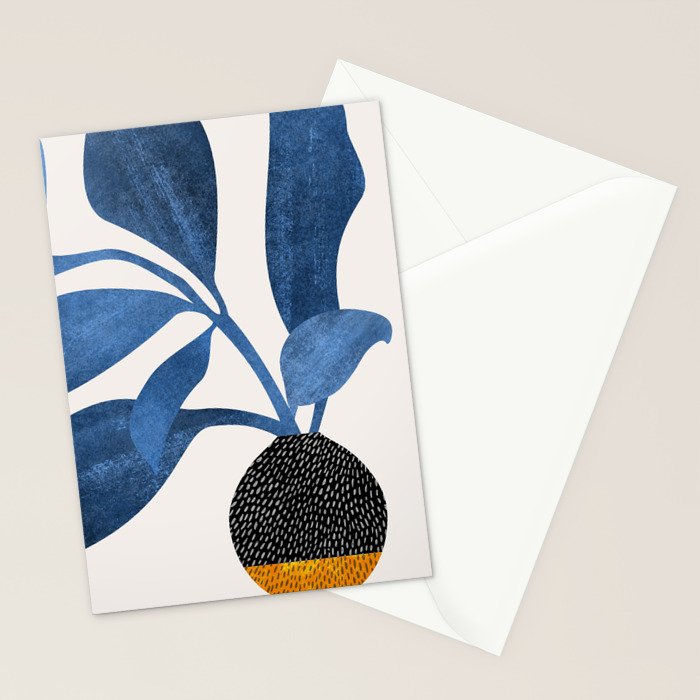 Indigo Ivy Houseplant Painting Stationery Card Gallery Image 2