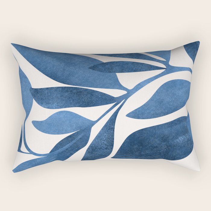 Indigo Ivy Houseplant Painting Rectangular Pillow Gallery Image 2