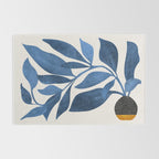 Indigo Ivy Houseplant Painting Rug Gallery Image 2