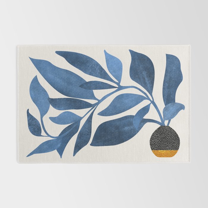 Indigo Ivy Houseplant Painting Rug Gallery Image 2