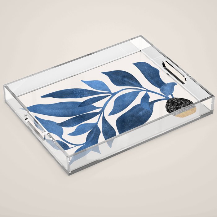 Indigo Ivy Houseplant Painting Acrylic Tray Gallery Image 1