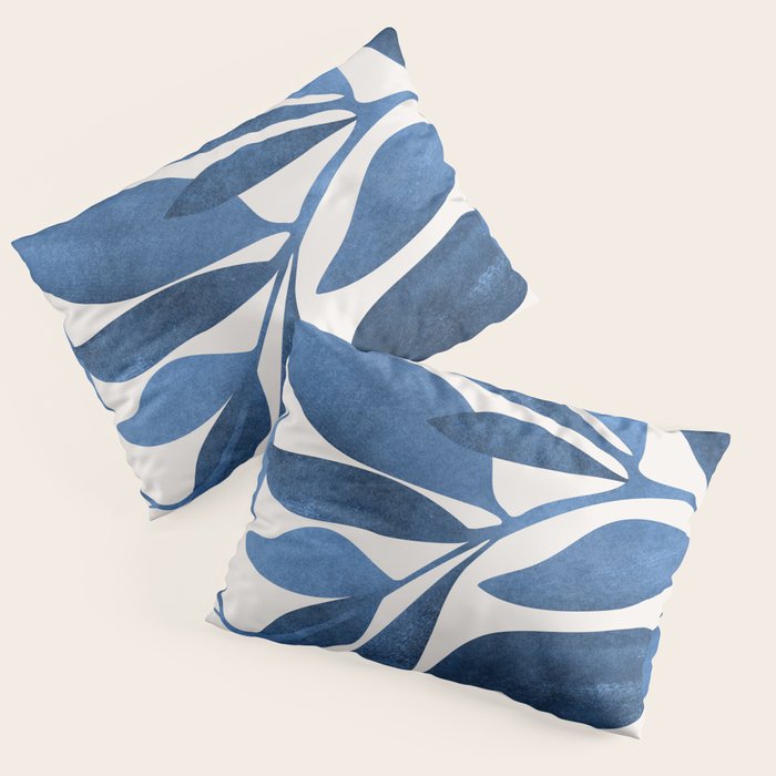 Indigo Ivy Houseplant Painting Pillow Sham Gallery Image 3