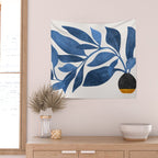 Indigo Ivy Houseplant Painting Wall Tapestry Gallery Image 2