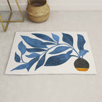 Indigo Ivy Houseplant Painting Rug Gallery Image 1