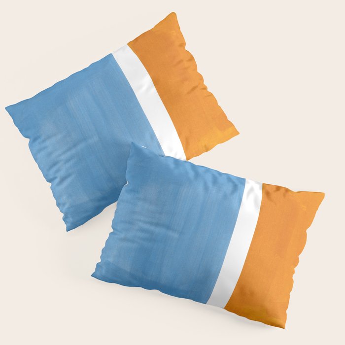 Rothko Minimalist Abstract Mid Century Color Black Square Periwinkle Yellow Ochre Pillow Sham Gallery Image 1