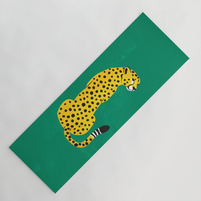 The Stare: Golden Cheetah Edition Yoga Mat Gallery Image 1