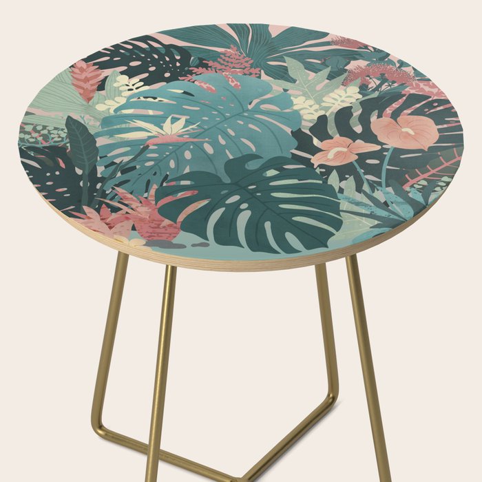 Tropical Tendencies on Peach and Green Side Table Gallery Image 2
