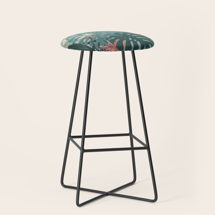 Tropical Tendencies on Peach and Green Stool Gallery Image 1