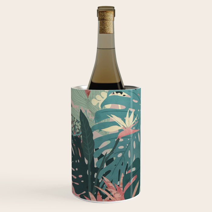 Tropical Tendencies on Peach and Green Wine Chiller Gallery Image 2