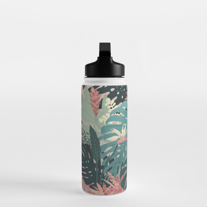 Tropical Tendencies on Peach and Green Water Bottle Gallery Image 3