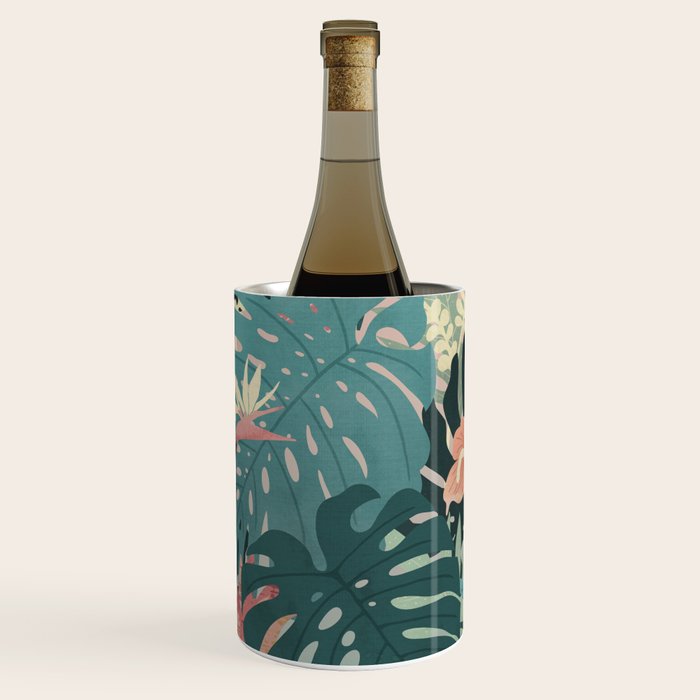 Tropical Tendencies on Peach and Green Wine Chiller Gallery Image 1