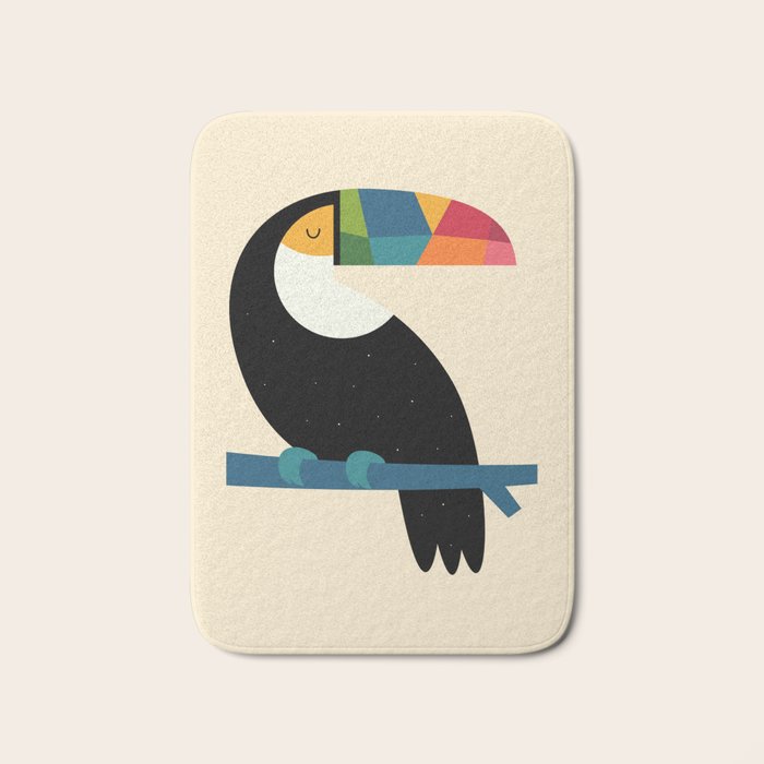 Rainbow Toucan Bath Mat Gallery Image 1