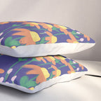 Orange Flowers on Indigo Pillow Sham Gallery Image 3