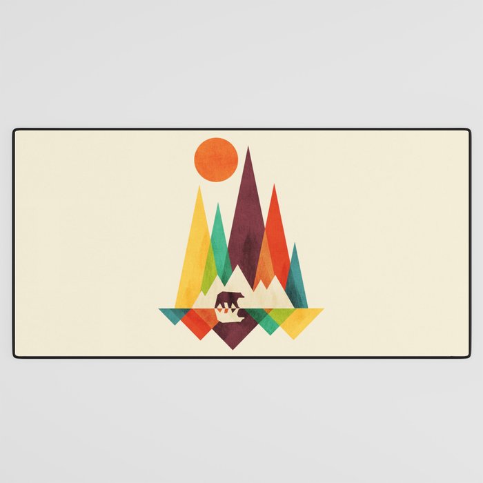 Bear In Whimsical Wild Desk Mat Gallery Image 3