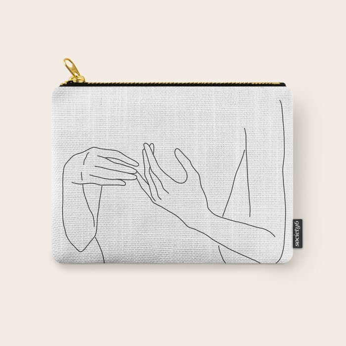Line Hands 2 Carry All Pouch Gallery Image 1