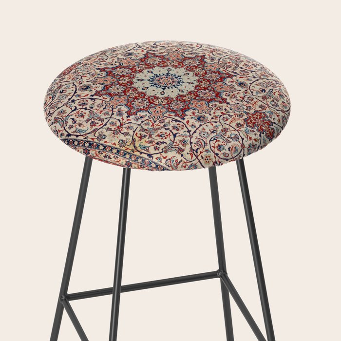 Esfahan Central Persian Antique Rug Print Stool Gallery Image 2