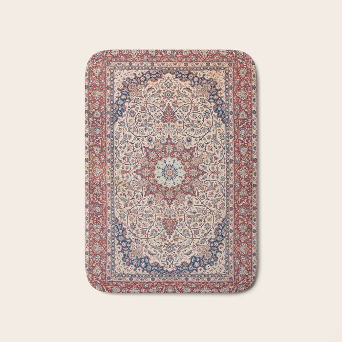 Esfahan Central Persian Antique Rug Print Bath Mat Gallery Image 1